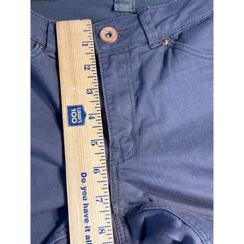 H&M Skinny Jeans Womens Size 6 Gray Denim Stretch‎ Low Rise Dark Wash Flat Front - Picture 8 of 10